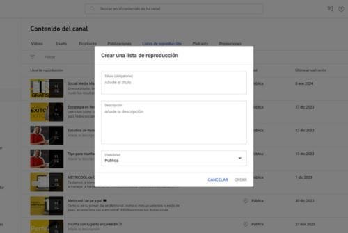 listas de reproducción